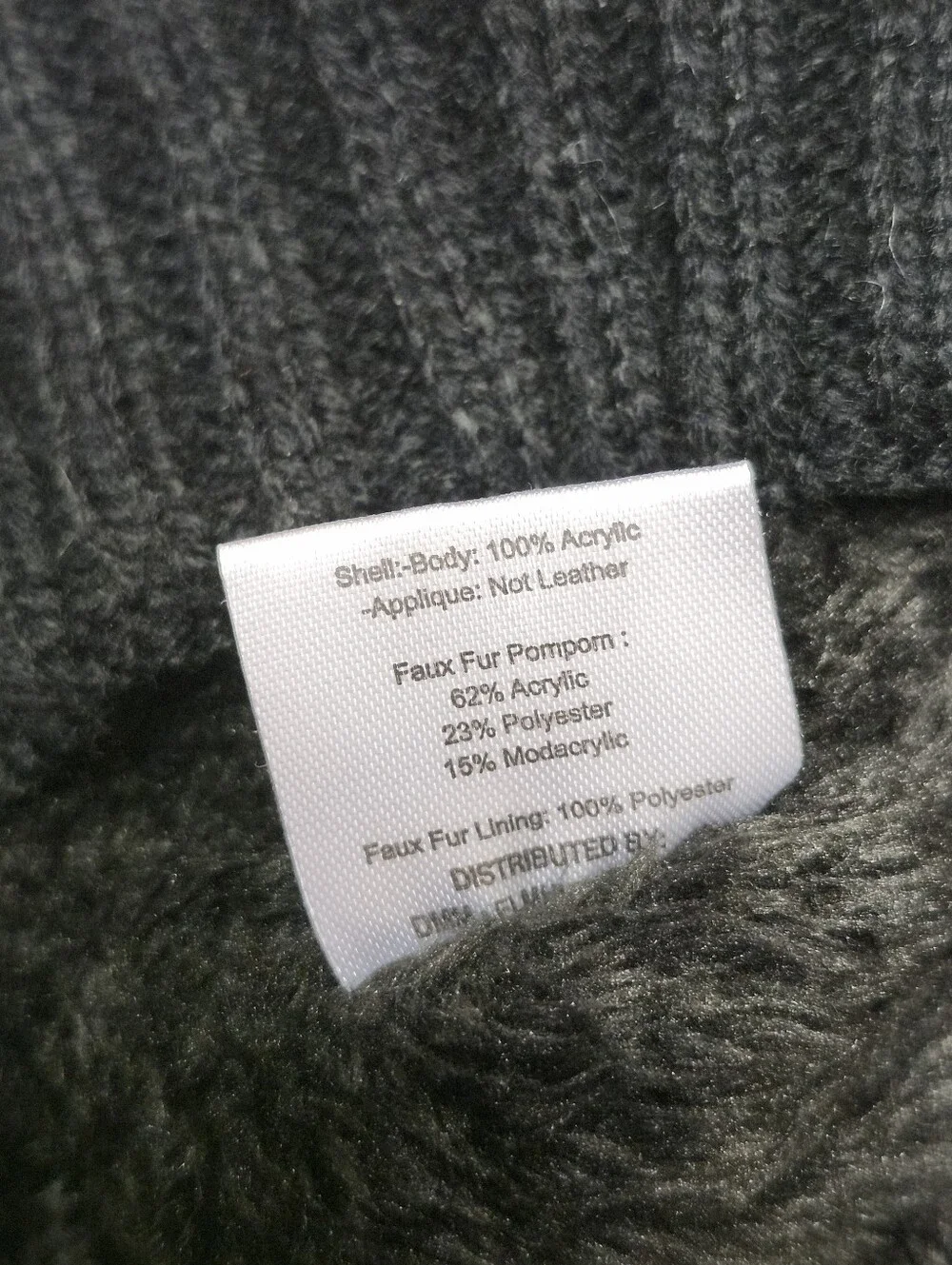 NWT Britt's Knits Basketweave Plush-Lined Pom Hat One Size Fits Most Black